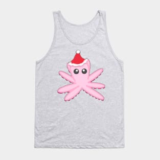 🐙 Octopus in a Santa Hat Tank Top